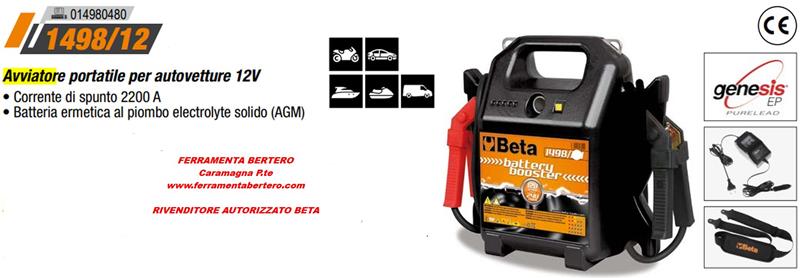BETA 1498 12 Volt Avviatore BOOSTER portatile 12 V